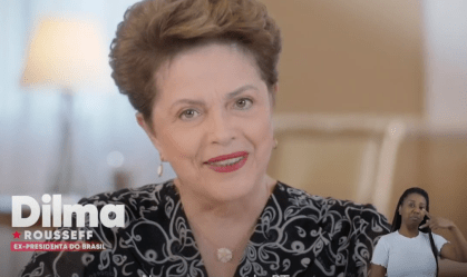 Dilma Rousseff em inserção na campanha partidária do PT na TV
