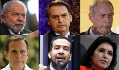 Pesquisa Ipespe: Lula tem 44%; Bolsonaro, 32%; Ciro, 8%; Doria, 3%; Janones, 2%; Tebet, 1%