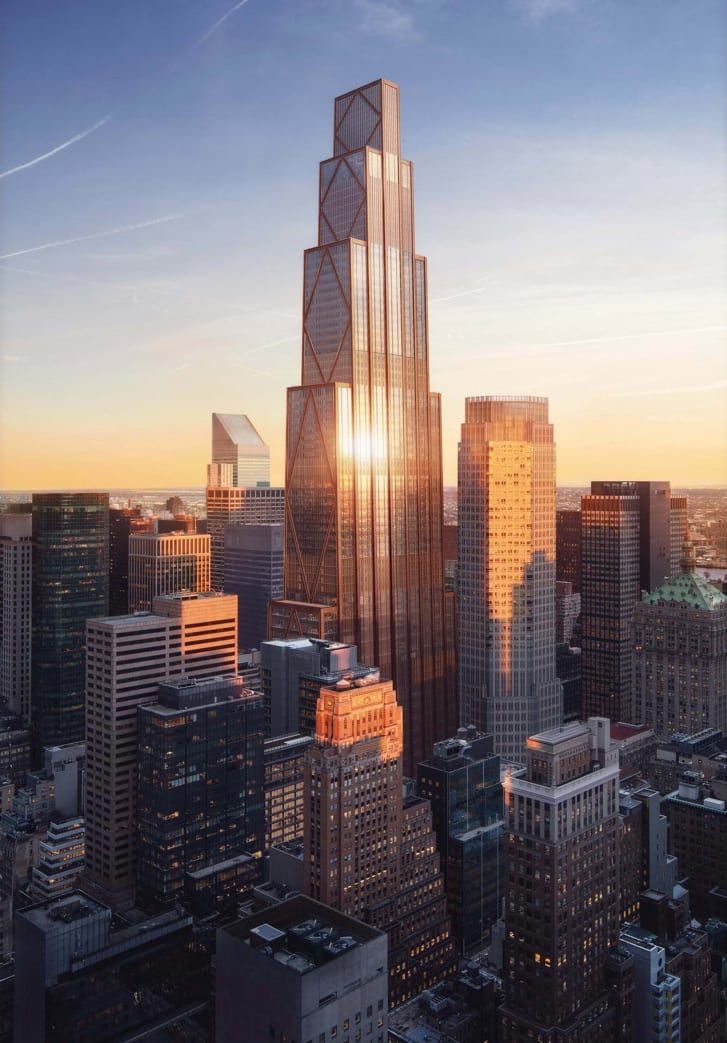 Uma impressão digital do futuro arranha-céu da Park Avenue. / Foster+Partners