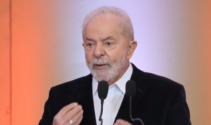 O ex-presidente Luiz Inácio Lula da Silva, durante entrevista