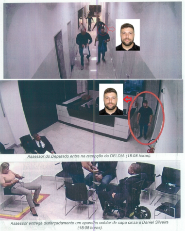 Suspeito de passar celular para Daniel Silveira; imagens estão na denúncia do MPF / MPF/Divulgação