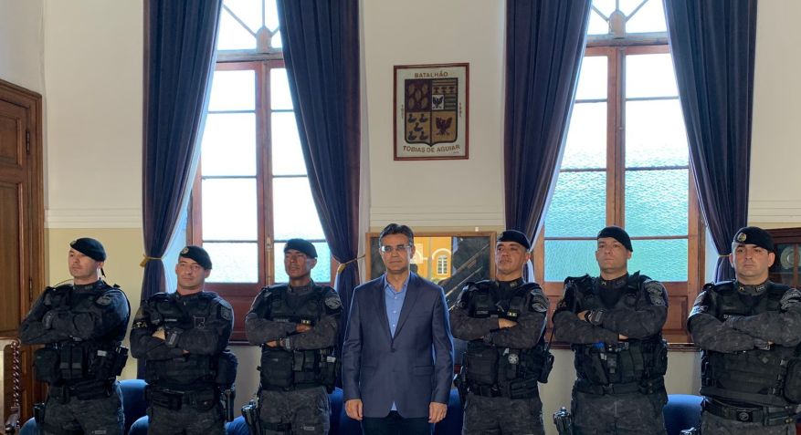 Além do Batalhão da Rota, Garcia visitou nos últimos dias os Batalhões da PM em Franca e em Marília / Divulgação