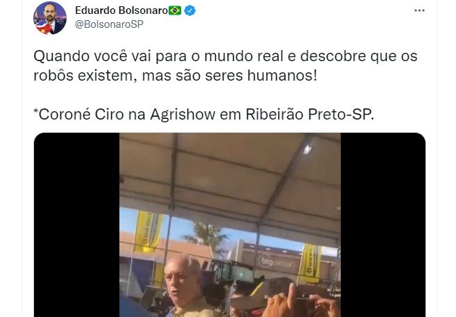 Ciro Gomes discute com bolsonaristas na Agrishow / Reprodução