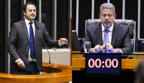 Deputados Glauber Braga (PSOL-RJ) e Arthur Lira (PP-AL, presidente da Câmara