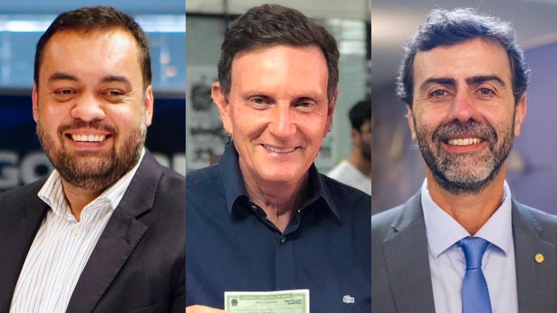 Montagem Claudio Castro Marcelo Crivella Marcelo Freixo