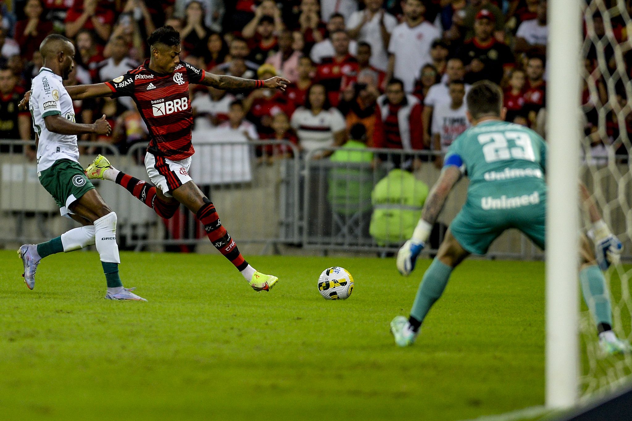 Flamengo pôs fim a um jejum de 4 jogos sem vitórias e bateu o Goiás por 1 a 0 / Marcelo Cortes/Flamengo