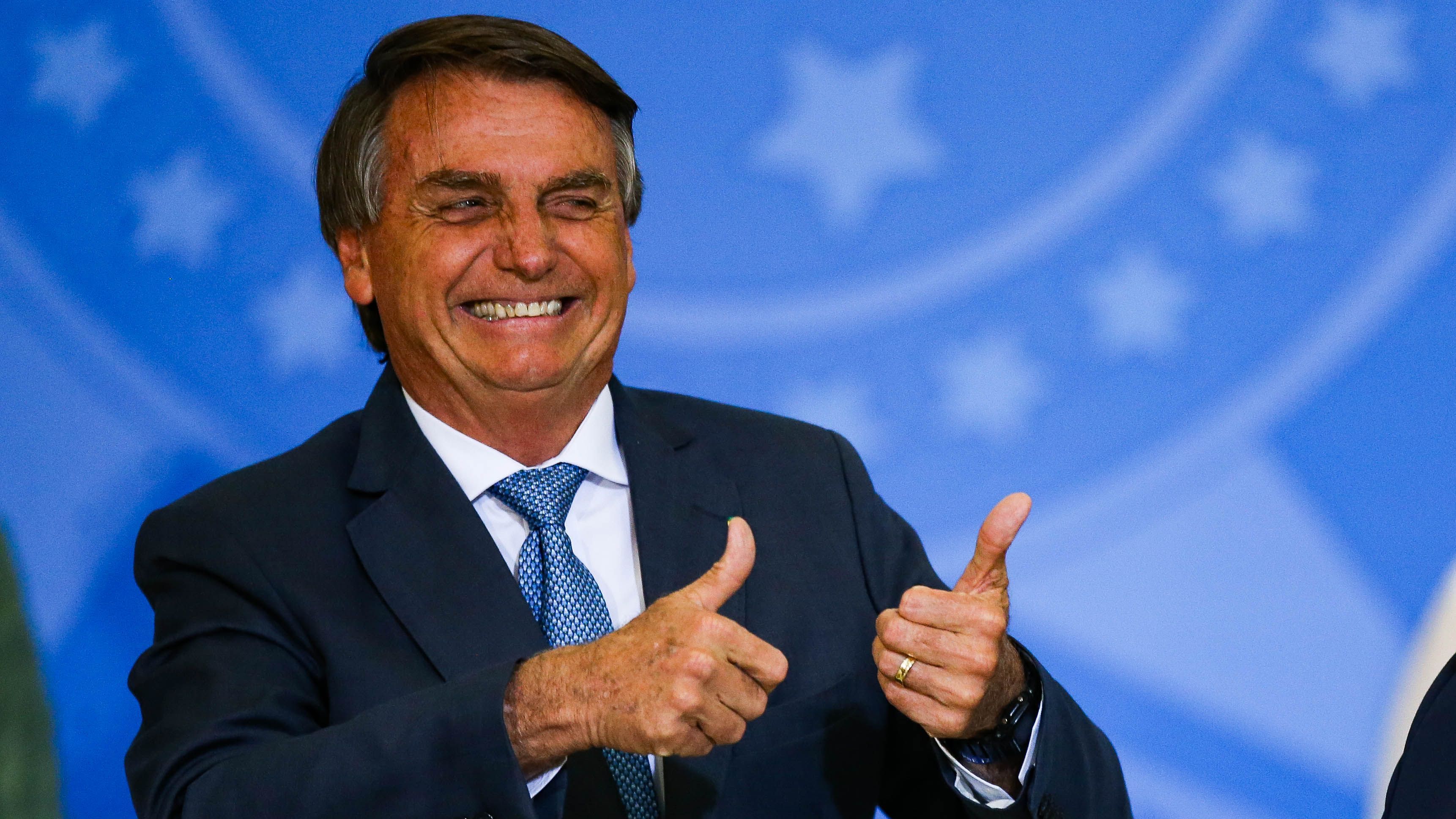 Presidente Jair Bolsonaro (PL) durante evento realizado no Palácio do Planalto