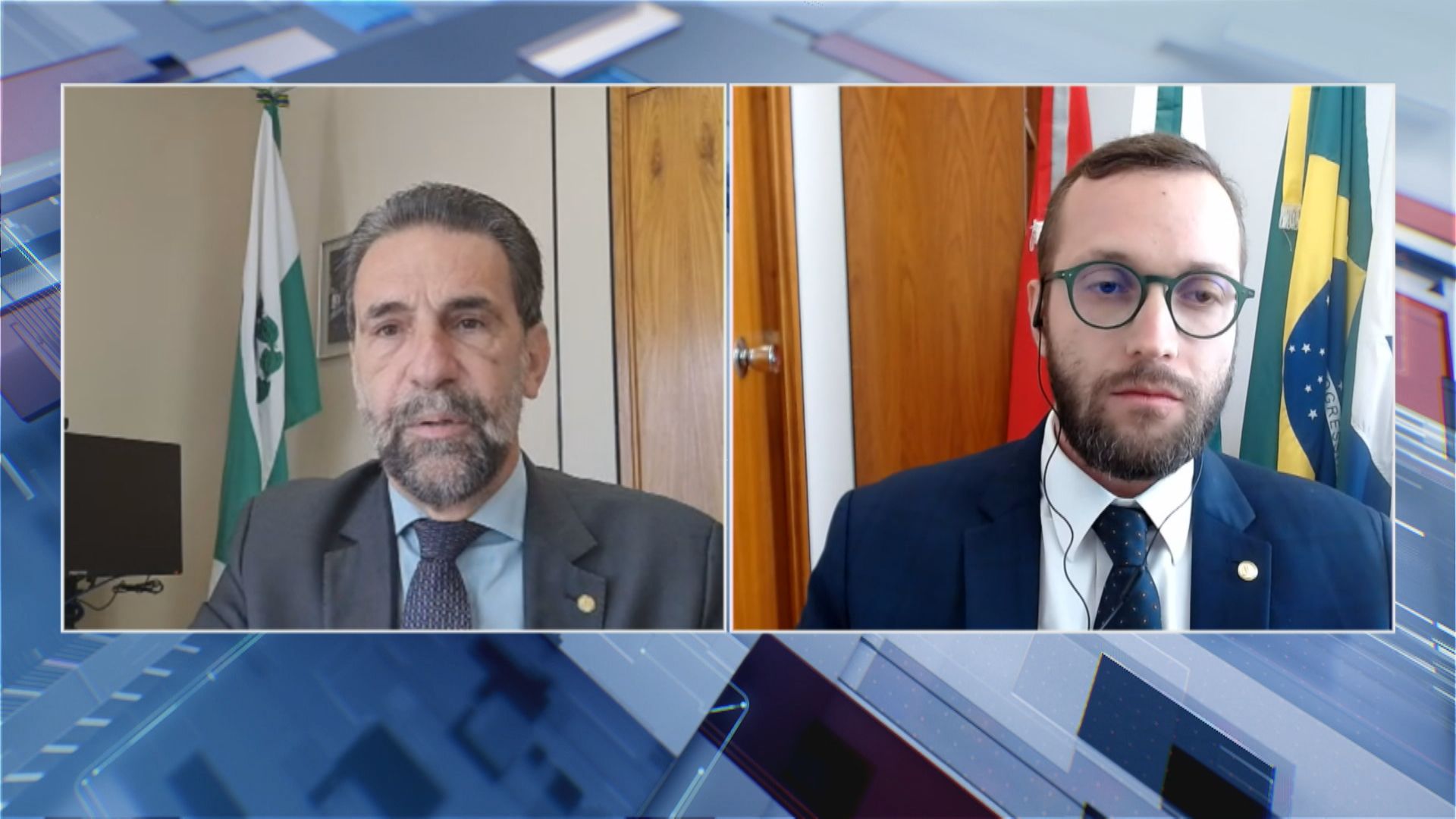 Deputado federal Enio Verri (PT-PR) e deputado federal Filipe Barros (PL-PR)
