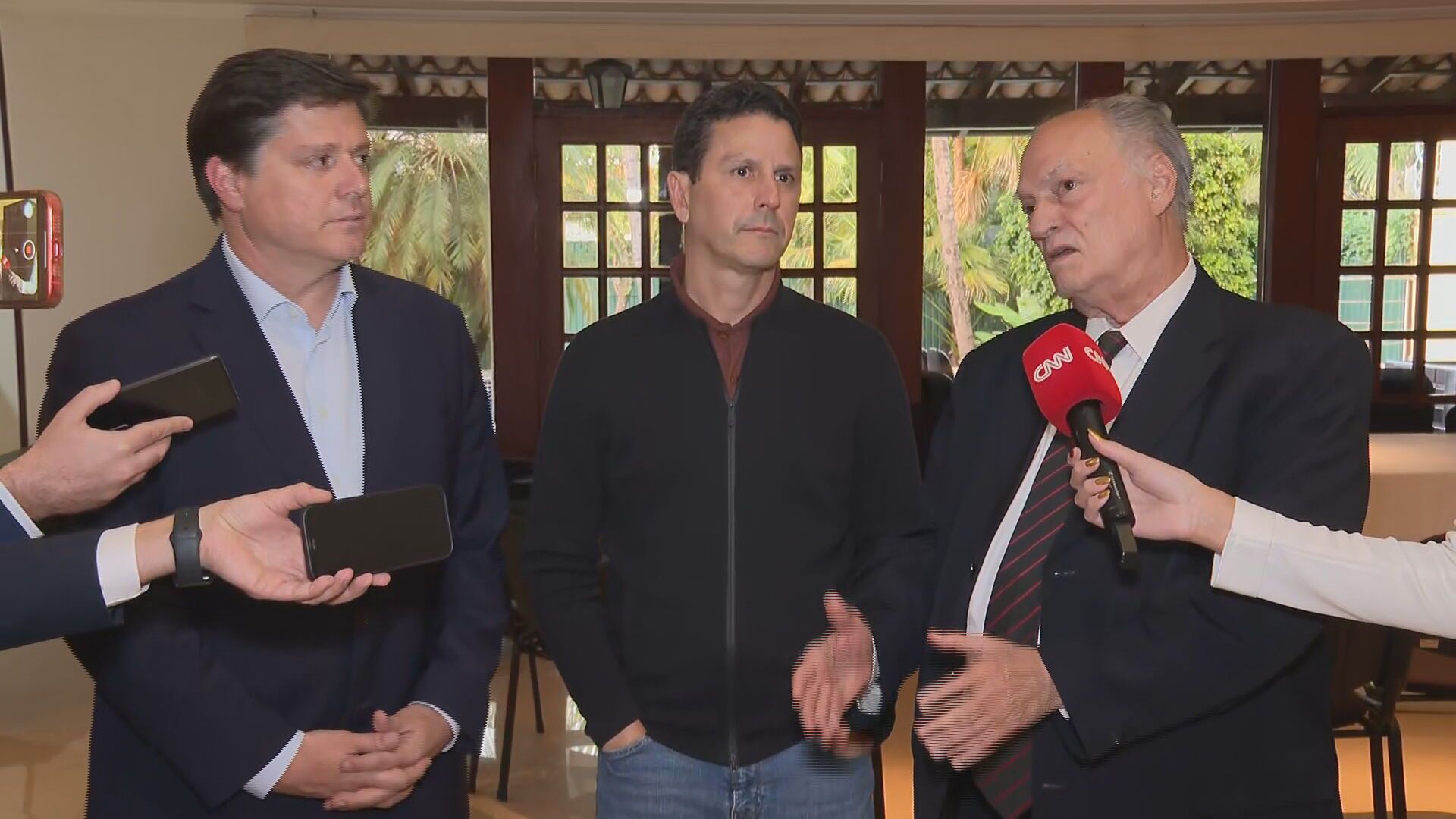 Baleira Rossi (MDB), Bruno Araújo (PSDB) e Roberto Freire (Cidadania)
