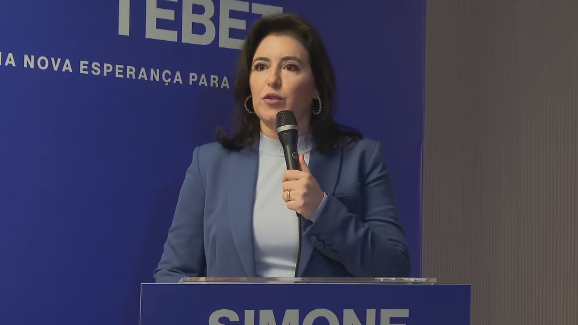 Simone Tebet fala sobre candidatura da terceira via após desistência de Doria
