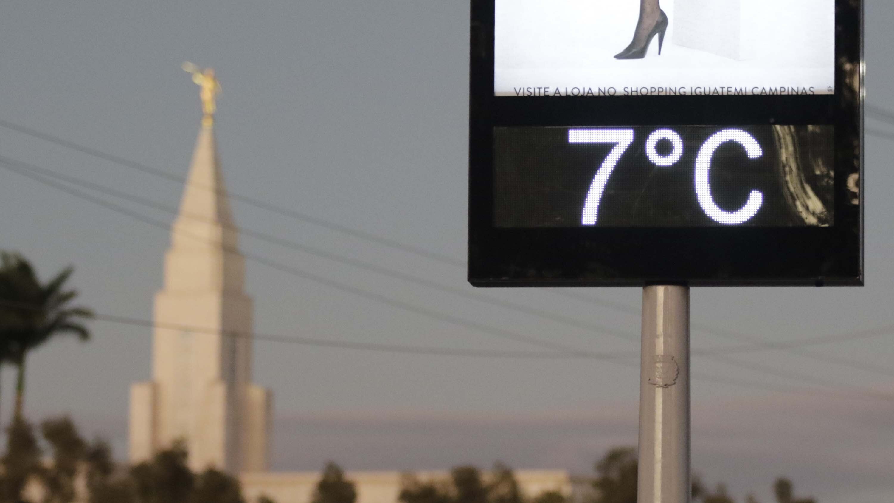 Termômetros registram 7ºC na cidade de Campinas