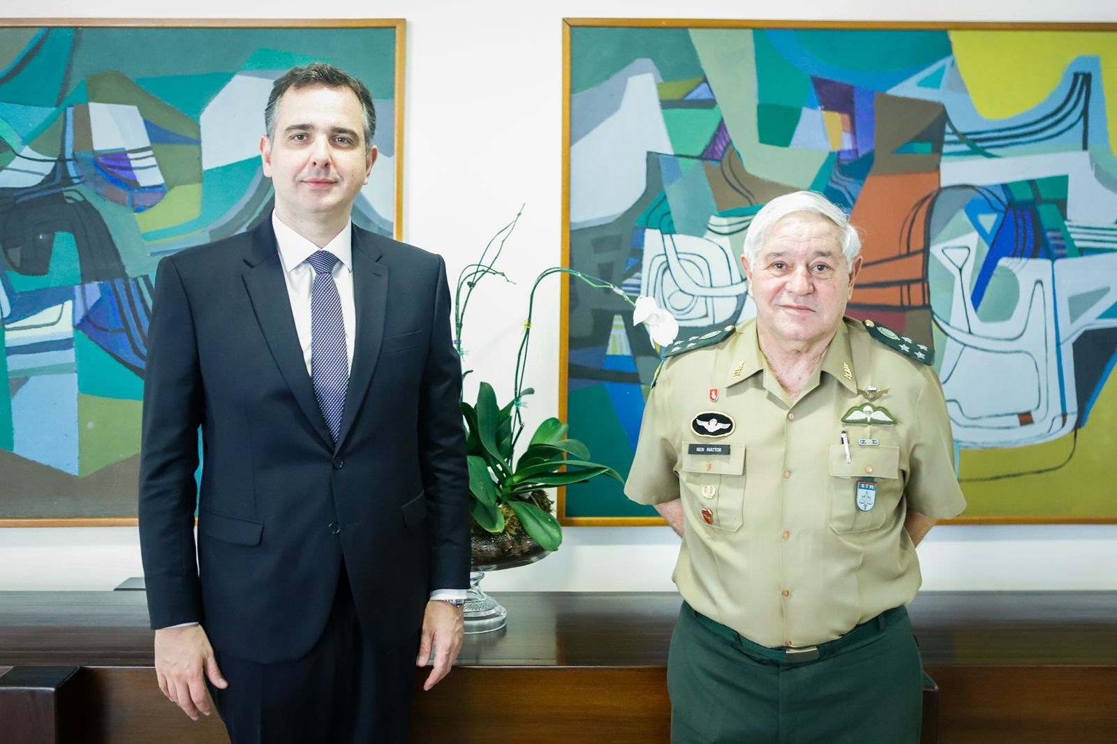 Rodrigo Pacheco e presidente Superior Tribunal Militar