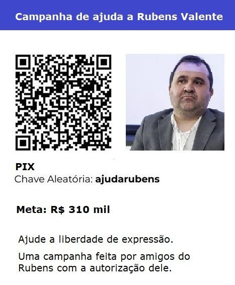 Amigos fazem vaquinha para o jornalista Rubens Valente / Reprodução/Twitter @eduardomilitao