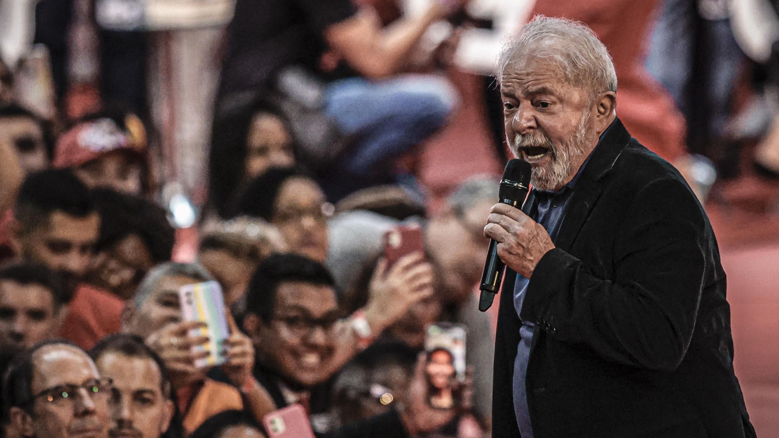 O ex-presidente Lula durante evento "Lula abraça Minas", realizado em Belo Horizonte - 09/05/2022