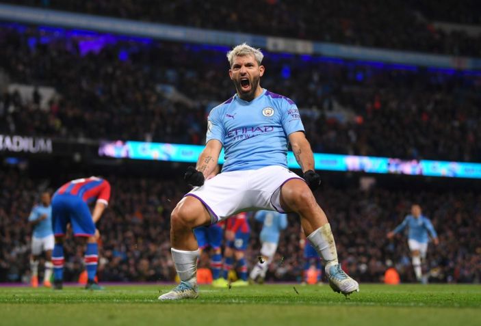 Aguero marcou 184 gols em 275 jogos da Premier League, tornando-se o maior marcador de todos os tempos do clube e o quarto maior da história da Premier League / Getty Images