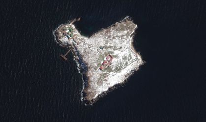 Imagem de satélite Maxar da Ilha da Cobra