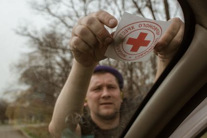 Voluntário de serviço de saúde na Ucrânia