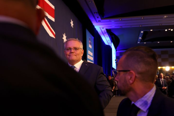 Scott Morrison, líder da coalizão governista de direita, admitiu derrota nas eleições / Asanka Ratnayake/Getty Images