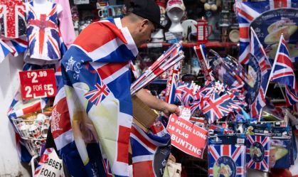 Preparations Are Made Around London For Queen Elizabeth II's Platinum Jubilee