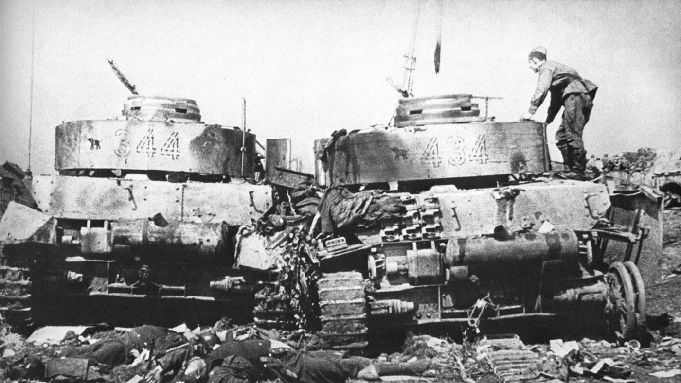 Tanques alemães destruídos na Operação Baggration / Reprodução