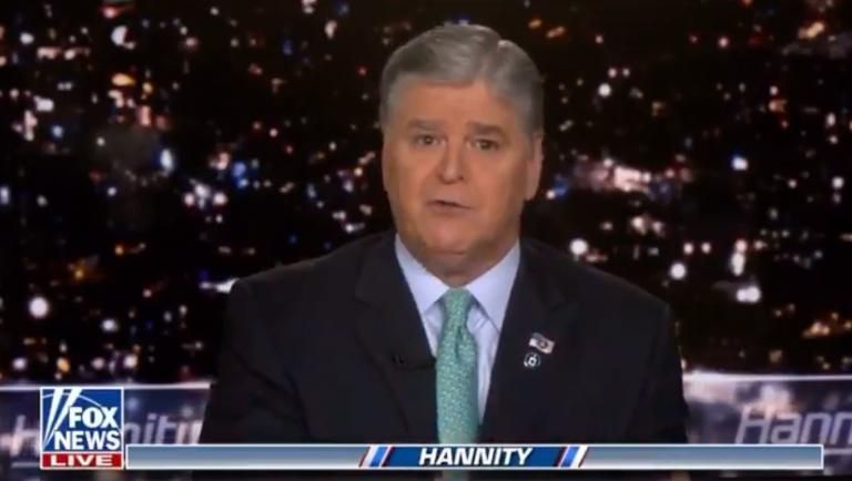 O apresentador da Fox News Sean Hannity durante exibição de seu programa / Foto: Reprodução/Fox News