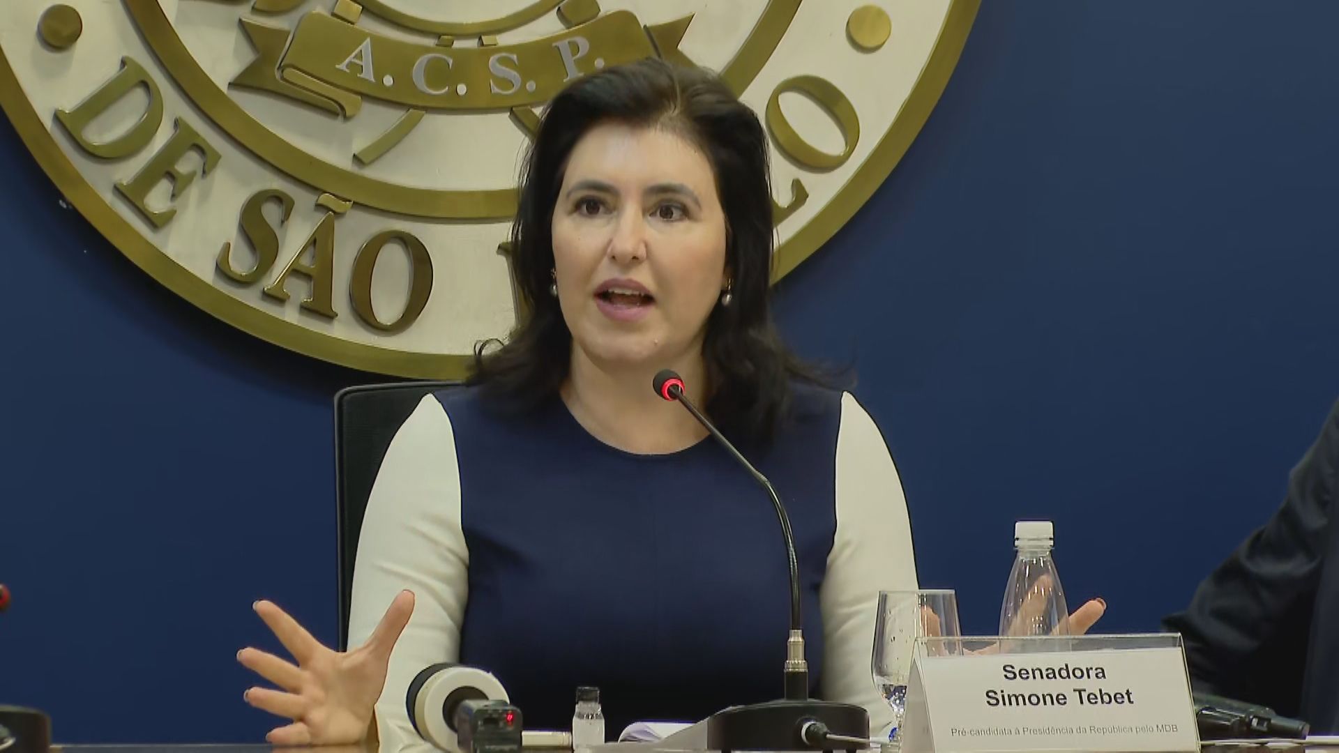 A pré-candidata à Presidência pelo MDB, Simone Tebet