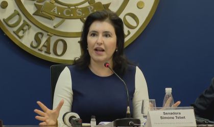 A pré-candidata à Presidência pelo MDB, Simone Tebet