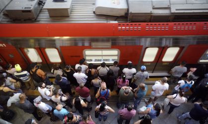 Movimento na Estação da Luz
