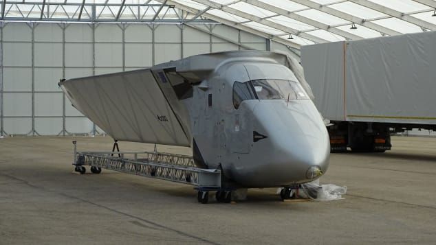 Solar Impulse 2 chega de Genebra no hangar da Skydweller em Albacete, na Espanha, em julho de 2020 / Skydweller Aero Inc.