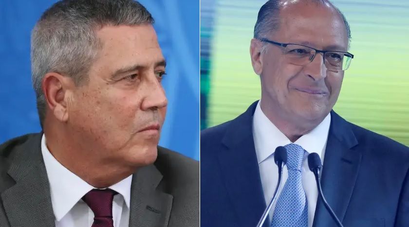 Walter Braga Netto e Geraldo Alckmin