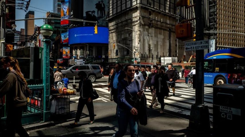 Uma entrada para a estação de metrô Times Square-42nd Street / Foto: Hilary Swift/CNN