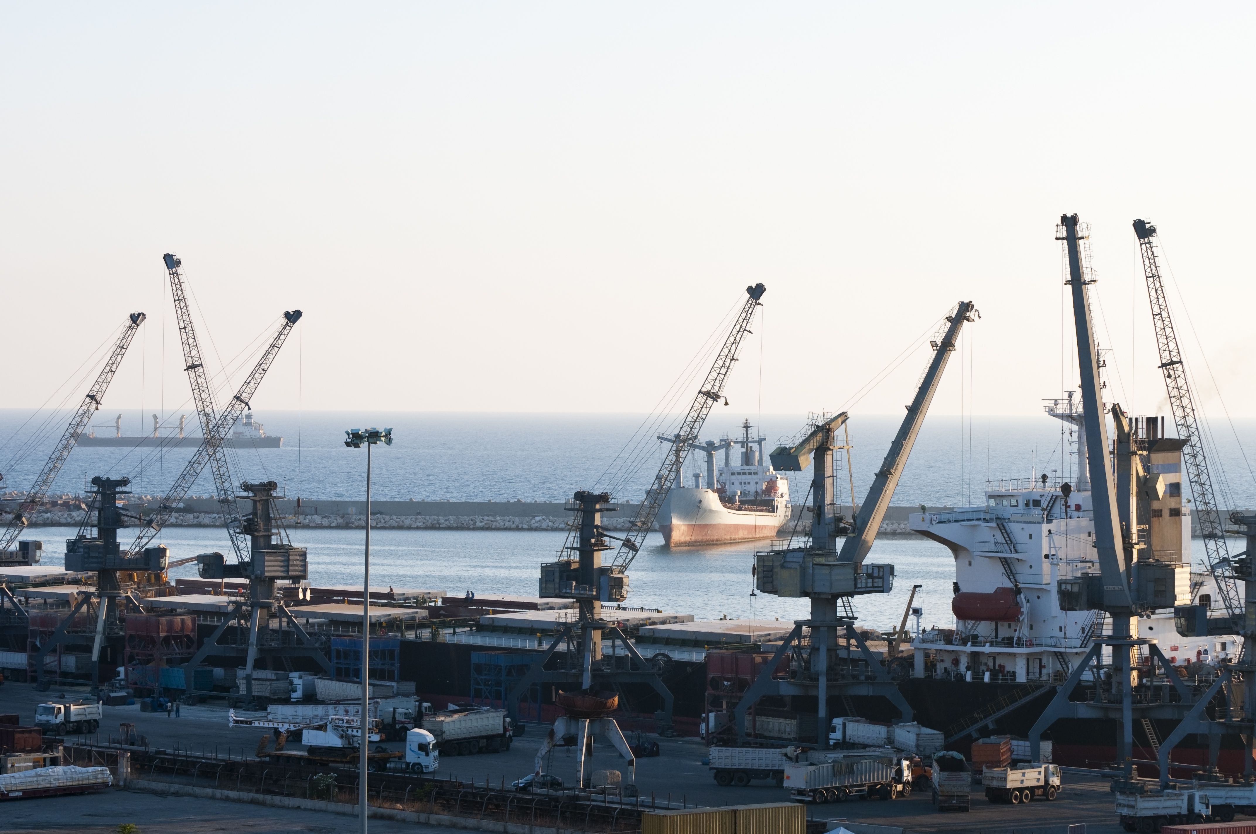 Port of Latakia and Mediterranean Sea in Syria