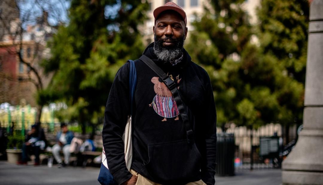 Ty Sumpter na Union Square; gerente de um supermercado próximo, Sumpter disse que não se sente mais seguro andando pela cidade / Foto: Hilary Swift/CNN