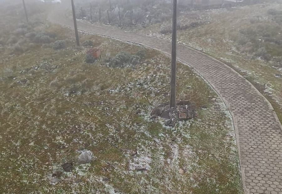 Cidade de Urupema (SC) registrou neve nesta terça-feira (17) / Marleno Muniz Farias/Prefeitura Urupema
