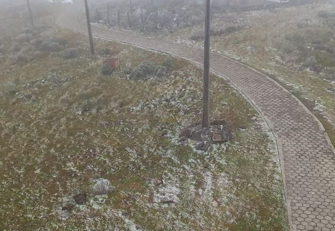 Cidade de Urupema (SC) registrou neve nesta terça-feira (17) / Marleno Muniz Farias/Prefeitura Urupema