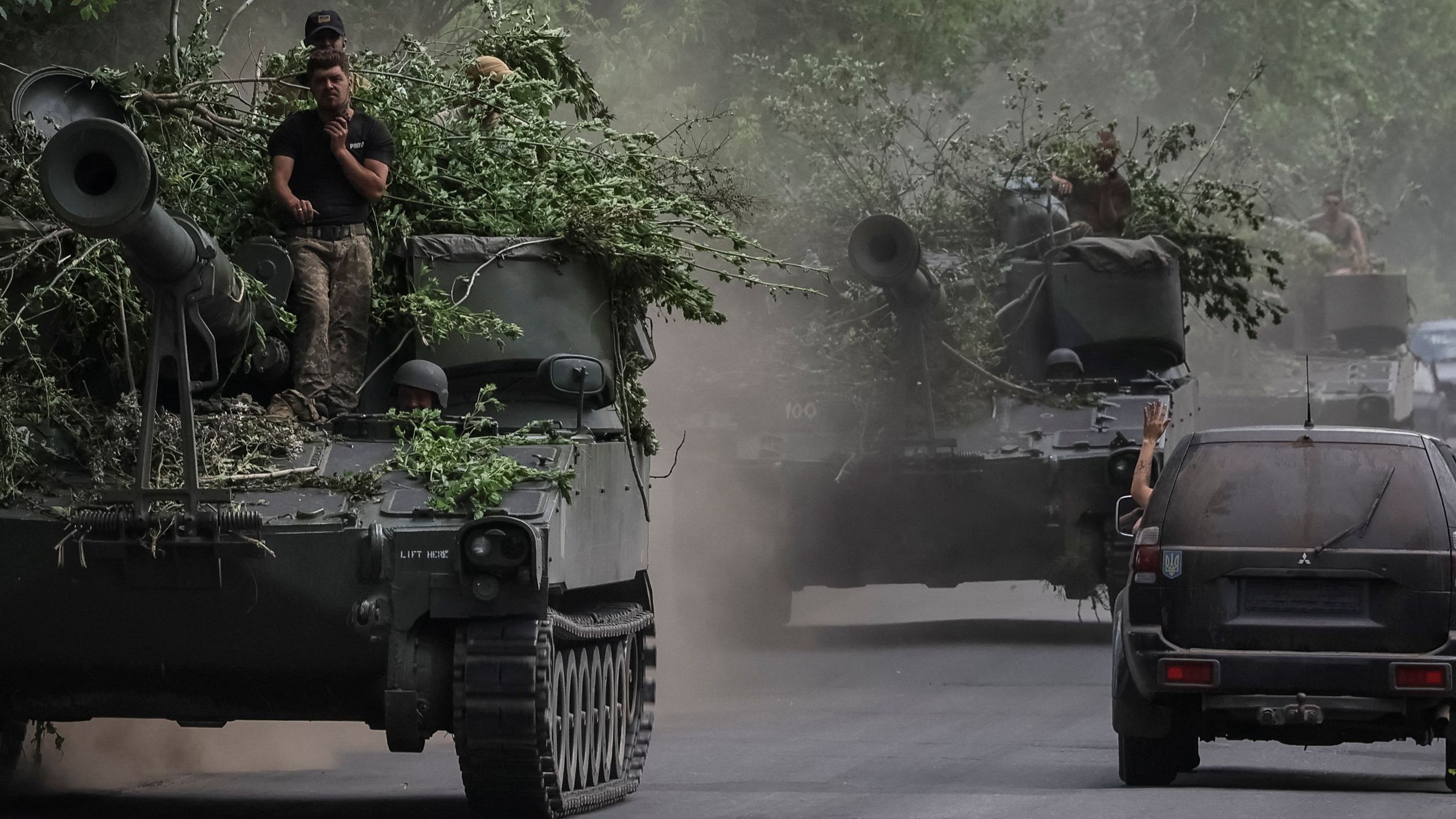 Tropas ucranianas na região de Donetsk