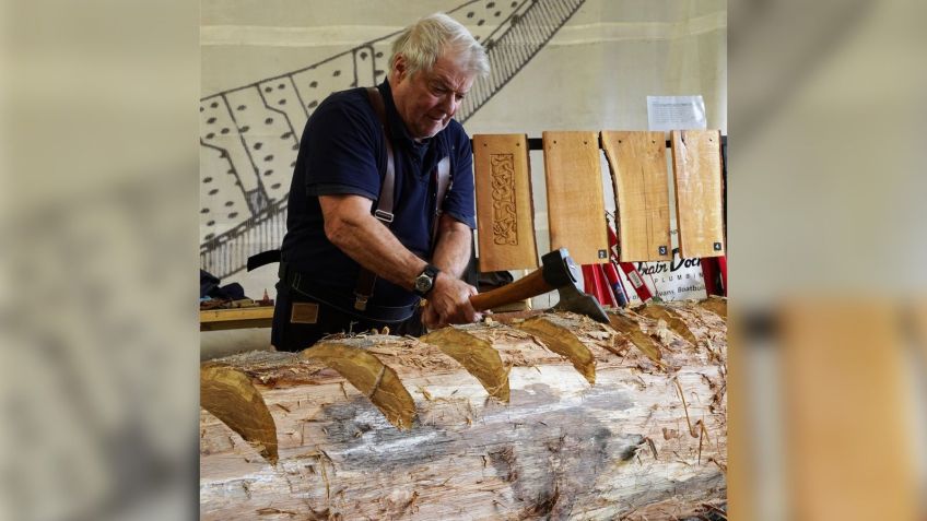 Voluntários estão usando técnicas anglo-saxônicas autênticas para reconstruir o navio. / Sutton Hoo Ship's Company