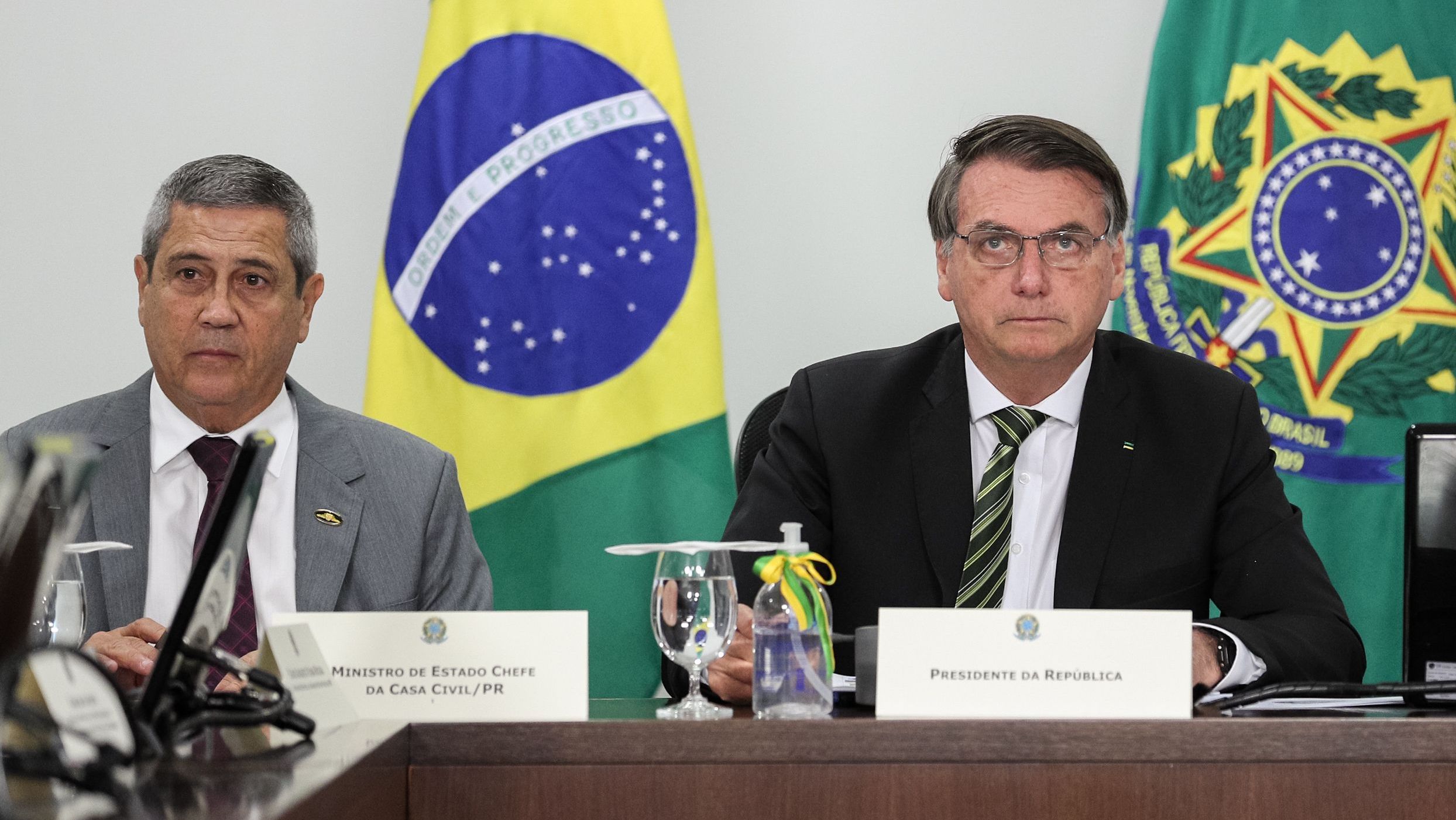 Braga Netto e Jair Bolsonaro - 07/05/2020