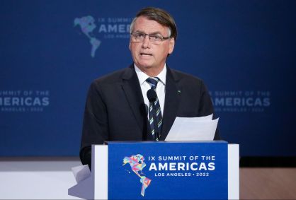 Presidente Jair Bolsonaro discursa na Cúpula das Américas