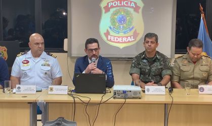 Coletiva da PF sobre os desaparecidos no Amazonas