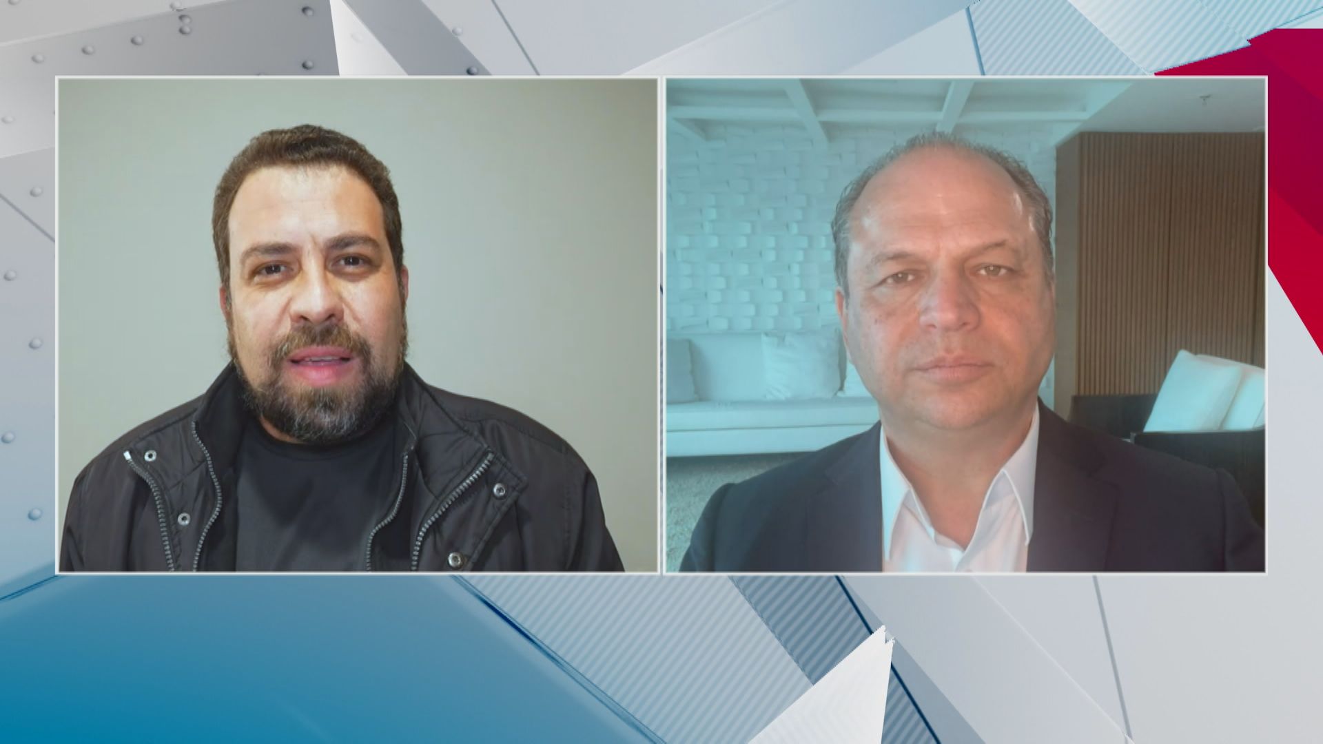 O deputado federal e líder do Governo na Câmara, Ricardo Barros (PP-PR) e o coordenador nacional do MTST (Movimento dos Trabalhadores Sem Teto) e pré-candidato a deputado federal por São Paulo, Guilherme Boulos (PSOL) participam de debate na CNN nesta quarta-feira (15)