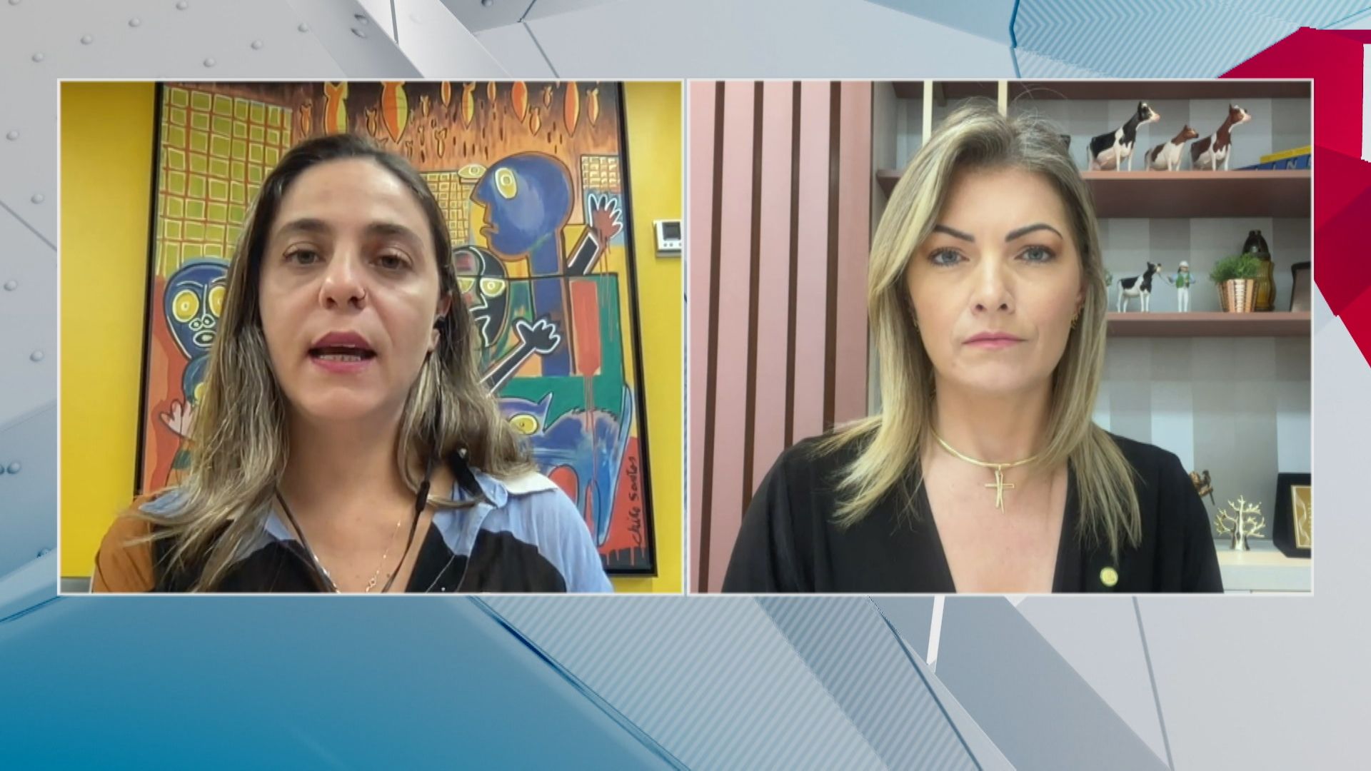 Print do debate entre Fernanda Melchionna e Aline Sleutjes no Debate CNN