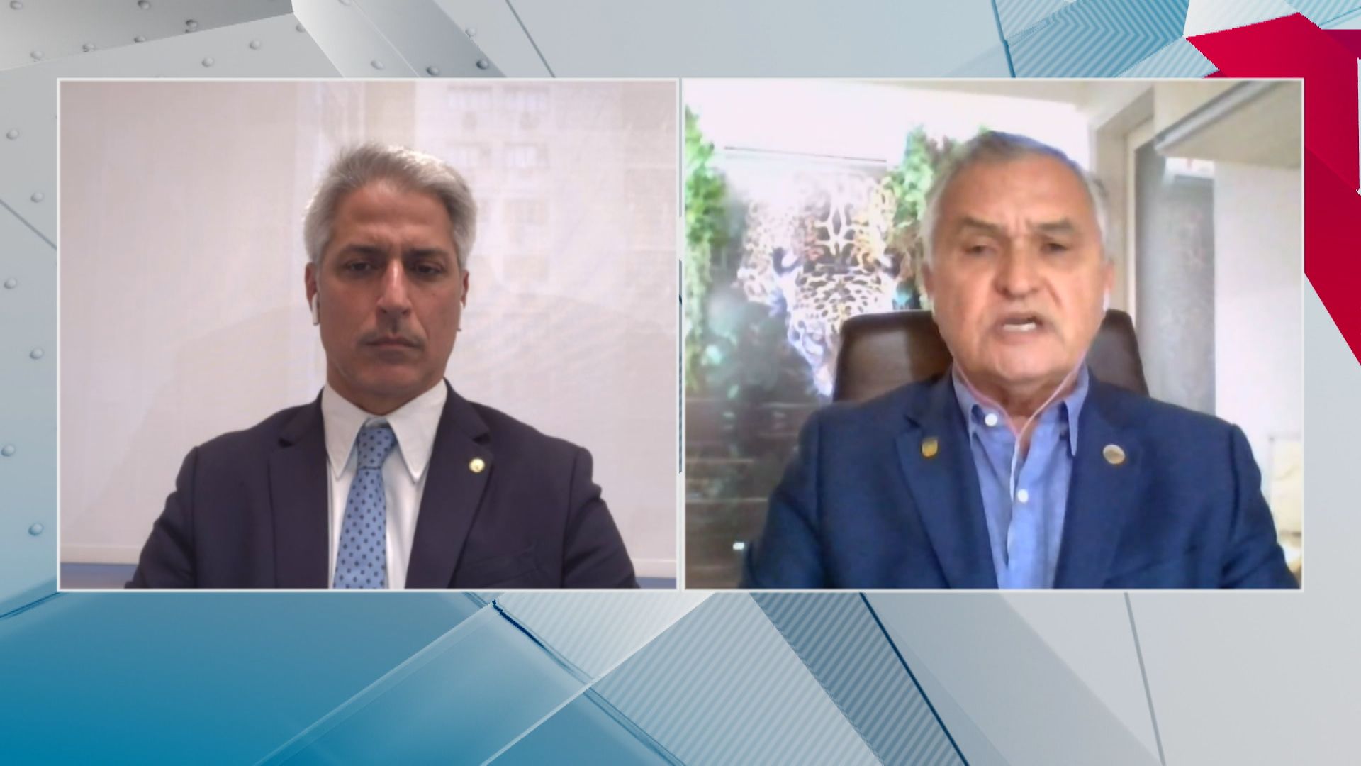 Os deputados federais Alessandro Molon e General Girão no Debate CNN