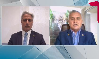 Os deputados federais Alessandro Molon e General Girão no Debate CNN