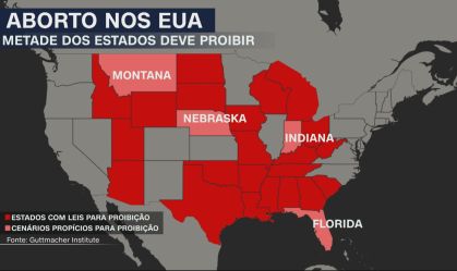 EUA: metade dos estados deve adotar leis contra aborto