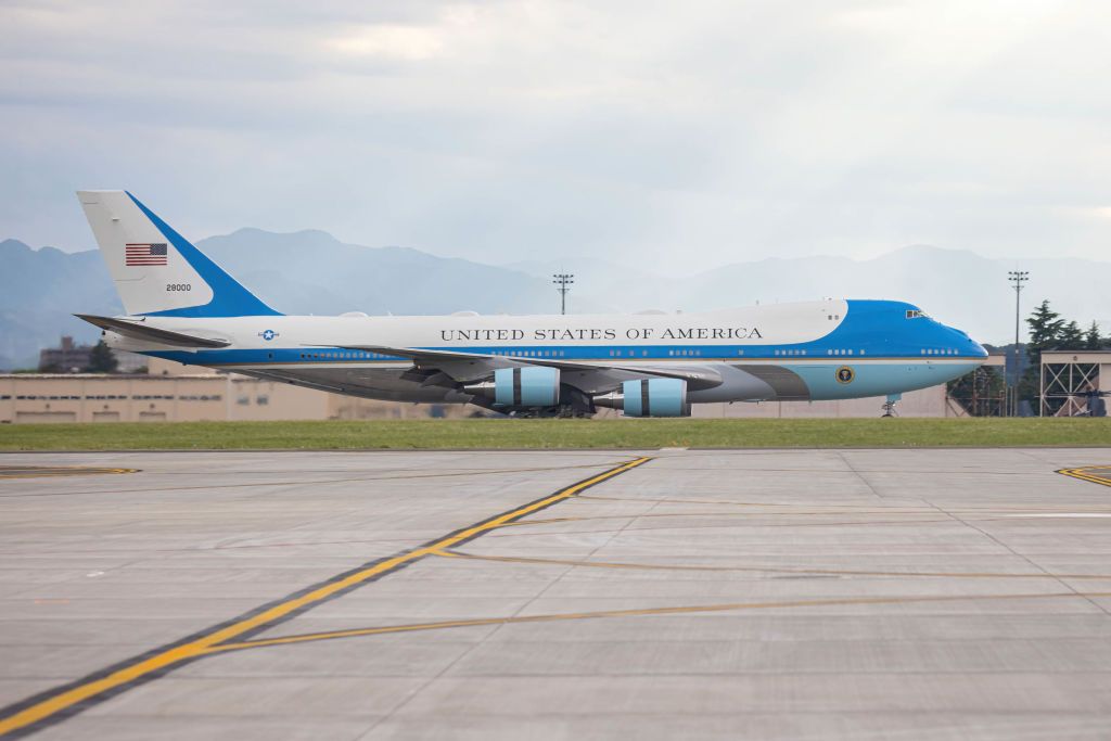 Air Force One, avião oficial utilizado pelo presidente dos EUA • SOPA Images/LightRocket via Gett