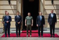 “Vamos reconstruir tudo”, diz primeiro-ministro italiano em visita à Ucrânia