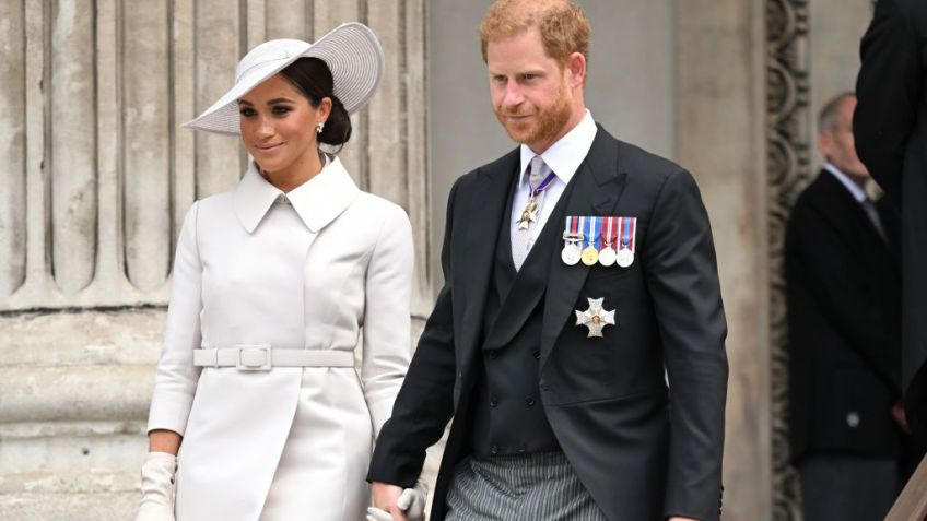 Meghan Markle e príncipe Harry comparecem à missa de ação de graças do Jubileu de Platina da Rainha Elizabeth II / WireImage