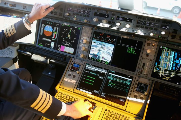 Cockpit do Airbus A350X WB / Getty Images