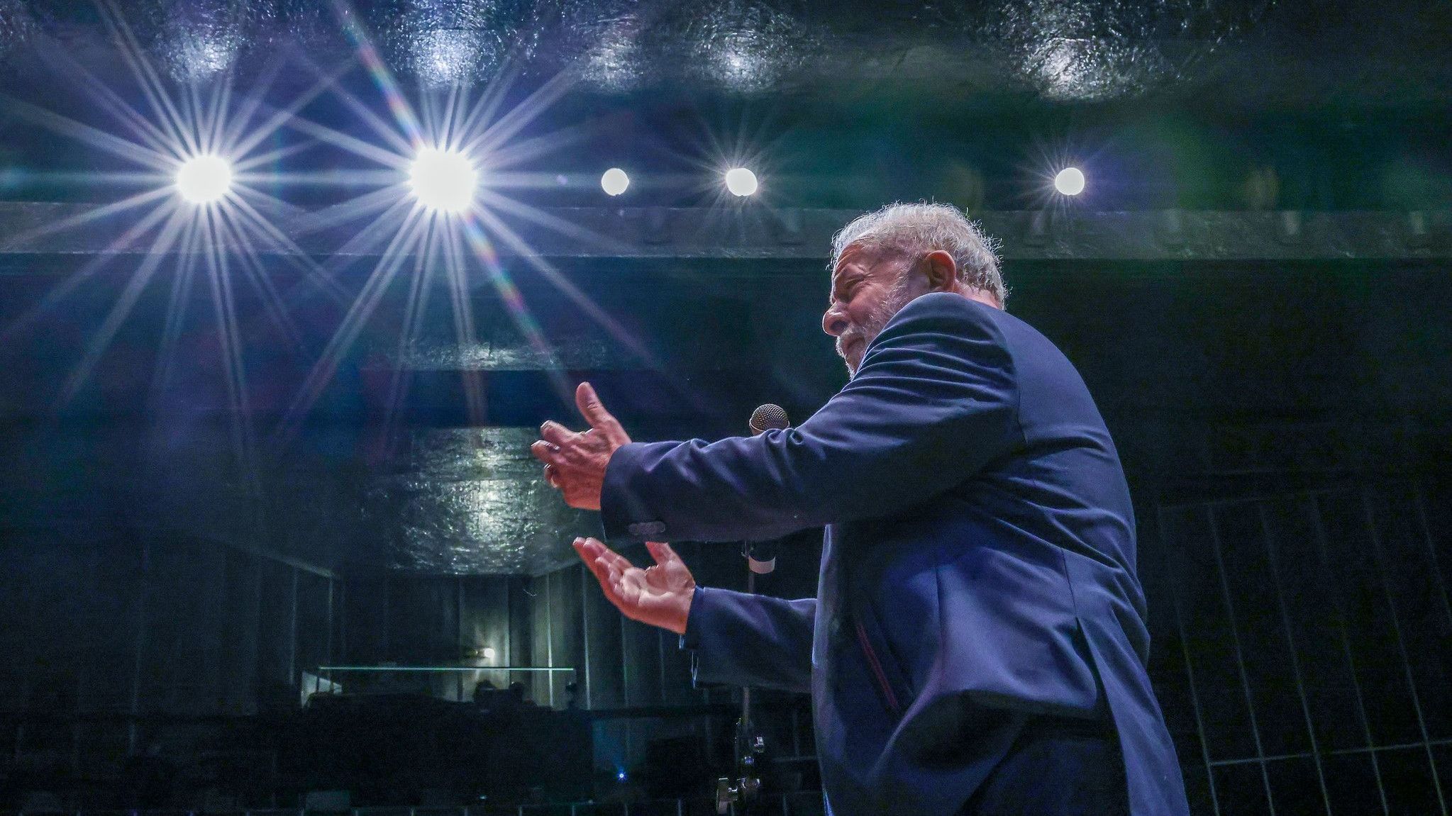O ex-presidente Luiz Inácio Lula da Silva, durante evento de pré-campanha
